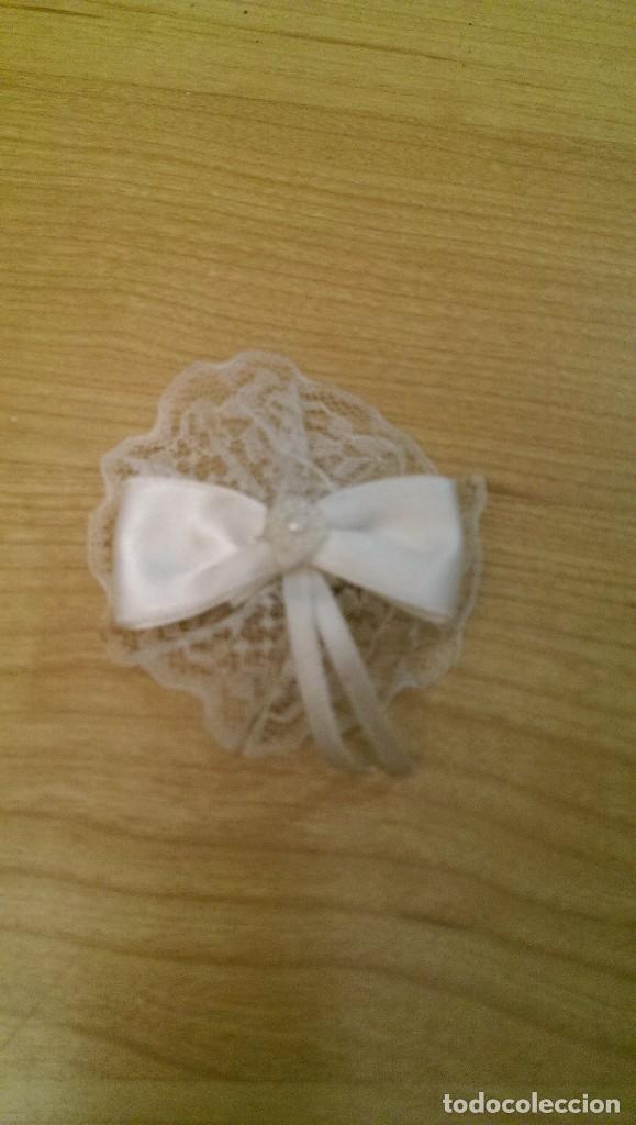 Collectionnisme: ACCESORIOS PELO-ANTIGUO PASADOR LAZO BLANCO PUNTILLA