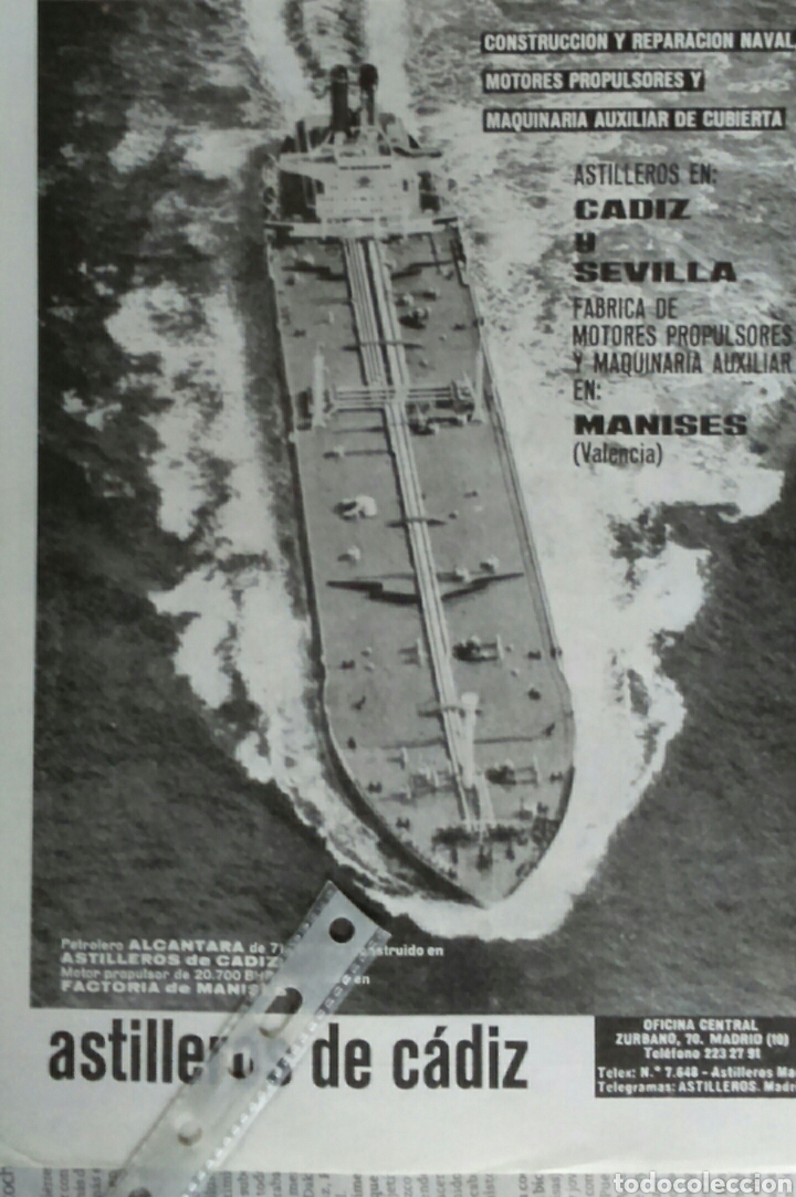 Coleccionismo: Publicidad barcos Astilleros de C&aacute;diz a&ntilde;os 60