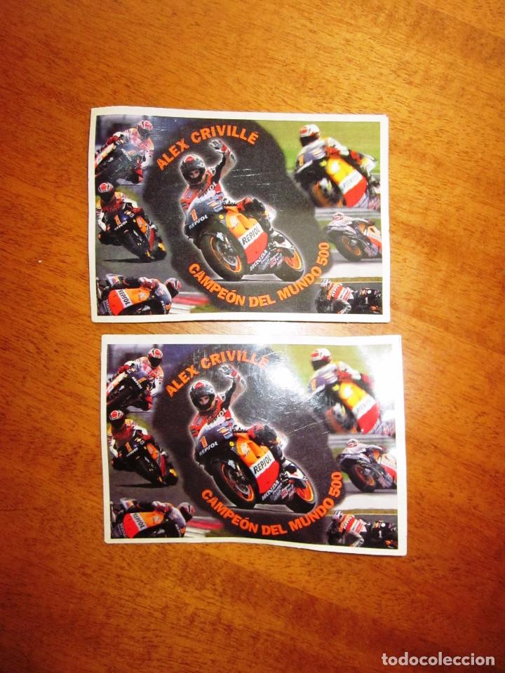 Coleccionismo: Set de 2 imanes Repsol. Alex Chiville. Campeon del mundo 500. A&ntilde;o 1999