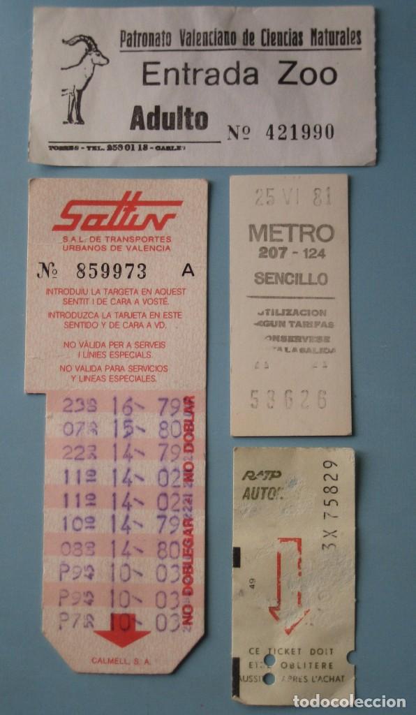 Coleccionismo: ENTRADAS ZOO DE VALENCIA BONOB&Uacute;S Y METRO