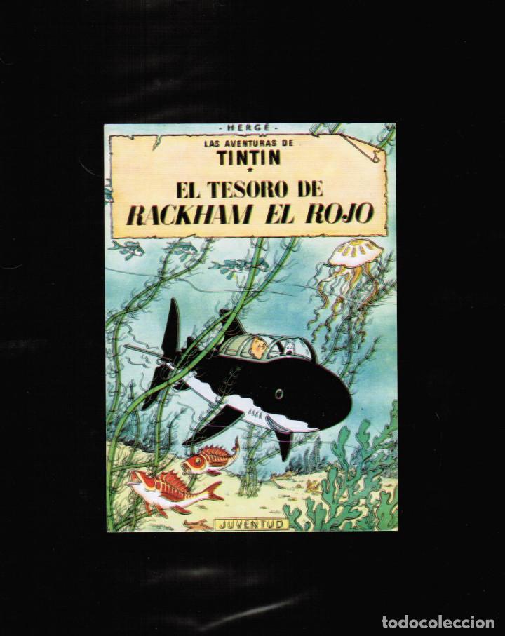 Coleccionismo: L&Aacute;MINA PUBLICITARIA JUVENTUD - TINTIN EL TESORO DE RACKHAM EL ROJO 12,5 X 8,5 CM