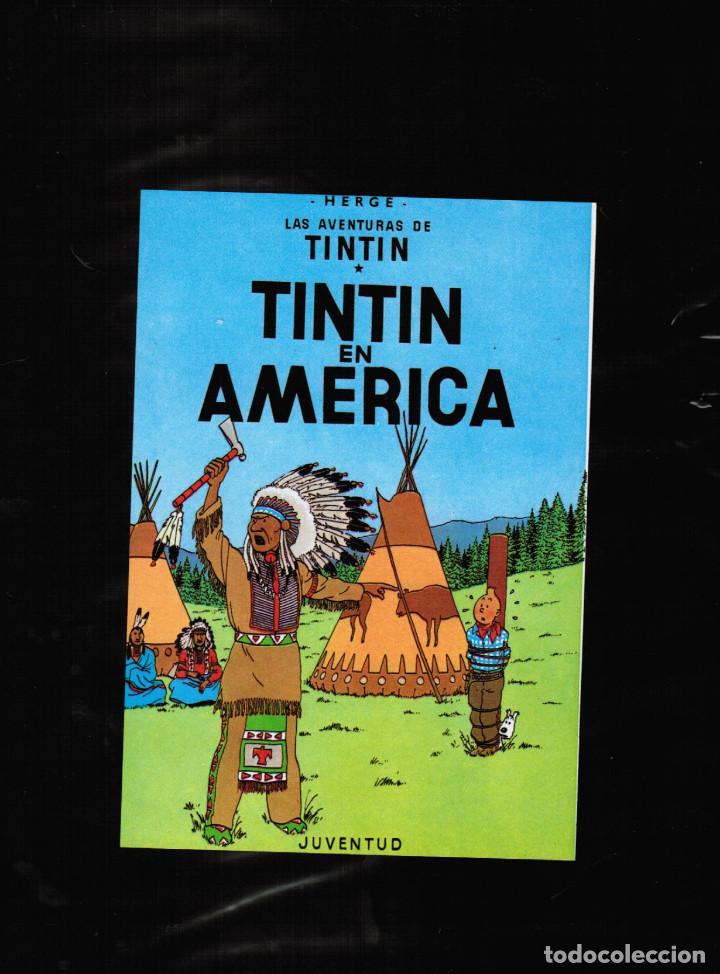 Coleccionismo: L&Aacute;MINA PUBLICITARIA JUVENTUD - TINTIN EN AMERICA 14,5 X 10 CM