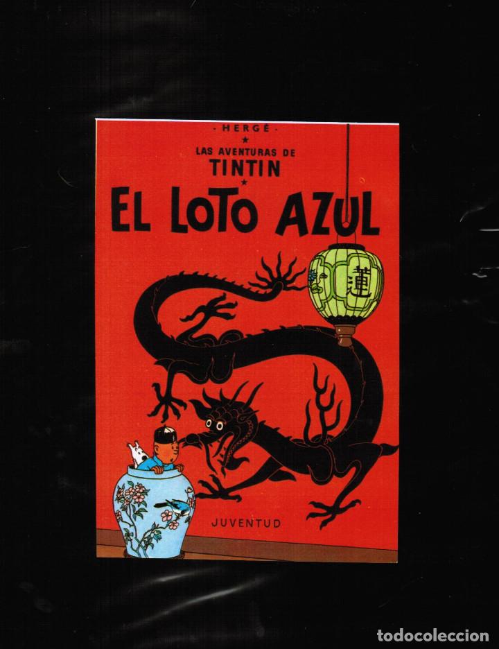Coleccionismo: L&Aacute;MINA PUBLICITARIA JUVENTUD - TINTIN EL LOTO AZUL 14,5 X 10 CM