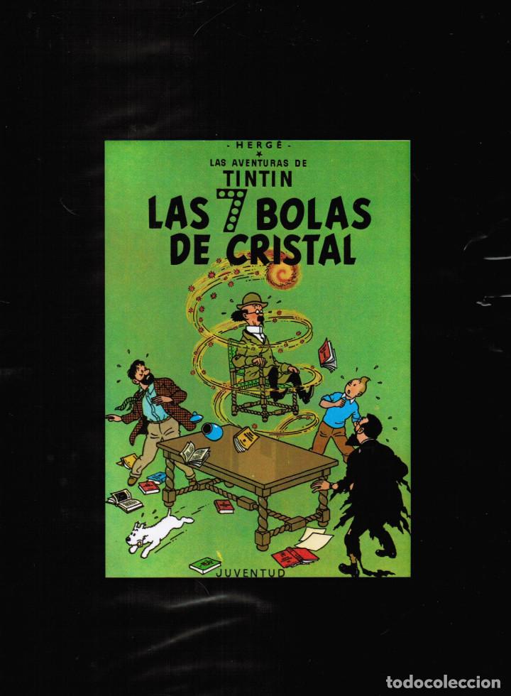 Coleccionismo: L&Aacute;MINA PUBLICITARIA JUVENTUD - TINTIN LAS 7 BOLAS DE CRISTAL 14,5 X 10 CM