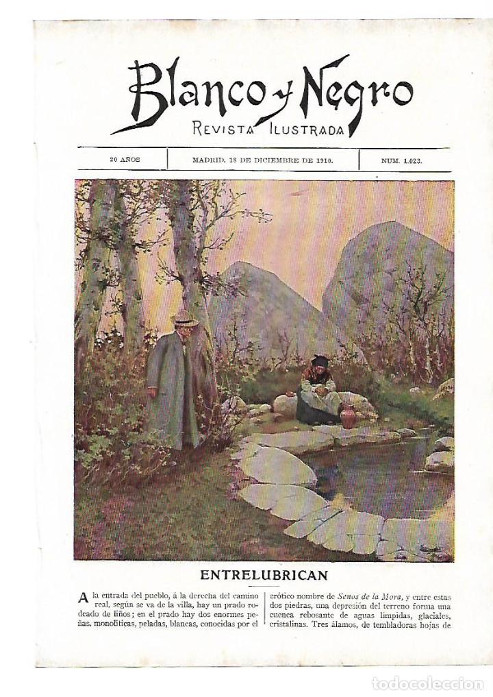 Collectionnisme: A&Ntilde;O 1910 RECORTE PRENSA RELATO CORTO ENTRELUBRICANT VICENTE DIAZ DE TEJADA DIBUJO MENDEZ BRINGA