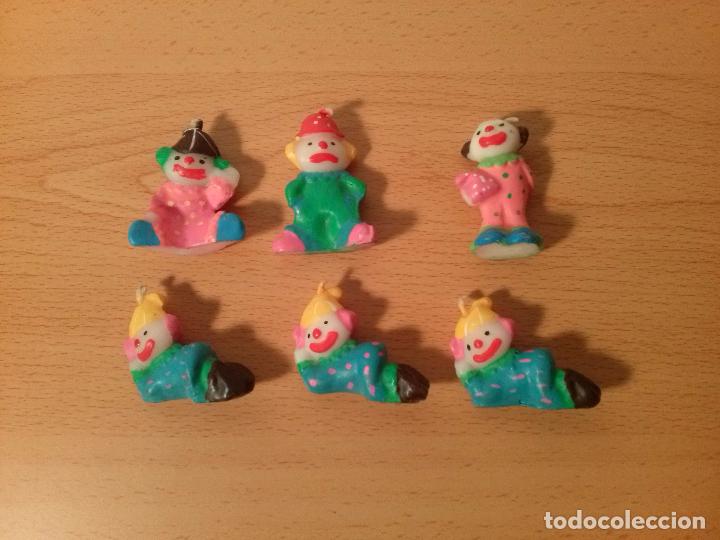 Collectionnisme: Lote de 6 velas en forma de payaso. A&ntilde;os 80. Sin uso.