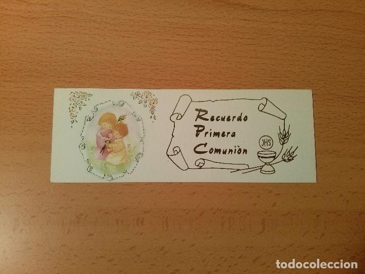 Collecting paper: Tarjeta estampa religiosa recuerdo primera comuni&oacute;n. Ni&ntilde;os con c&aacute;liz y espigas. A&ntilde;os 80/90.