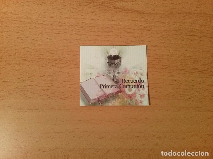 Collecting paper: Tarjeta estampa religiosa recuerdo primera comuni&oacute;n. C&aacute;liz. A&ntilde;os 80/90.