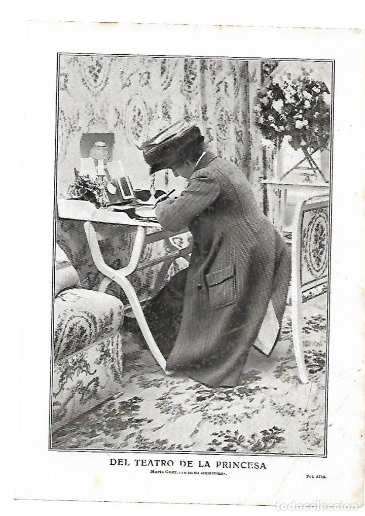 Collectionnisme: A&Ntilde;O 1910 RECORTE PRENSA TEATRO MARIA GUERRERO CAMERINO LA PRINCESA BILLETE LOTERIA ABC NOCHEBUENA