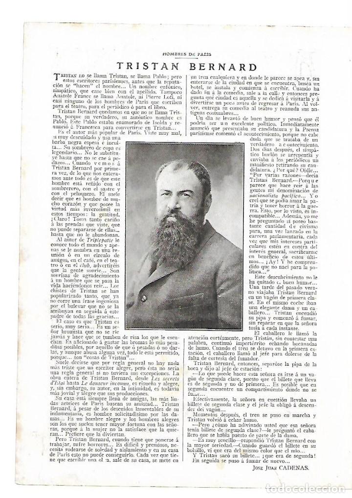 Collezionismo: A&Ntilde;O 1910 RECORTE PRENSA TRISTAN BERNARD DIBUJO LAMINA DAFNIS Y CLOE POR SANTIAGO REGIDOR