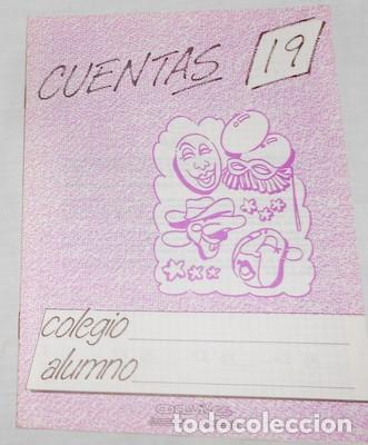Coleccionismo: CUADERNO ESCOLAR CUENTAS 19, DE EDELVIVES , 1988