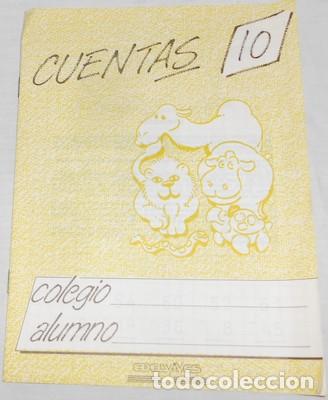 Coleccionismo: CUADERNO ESCOLAR CUENTAS 10, DE EDELVIVES , 1988
