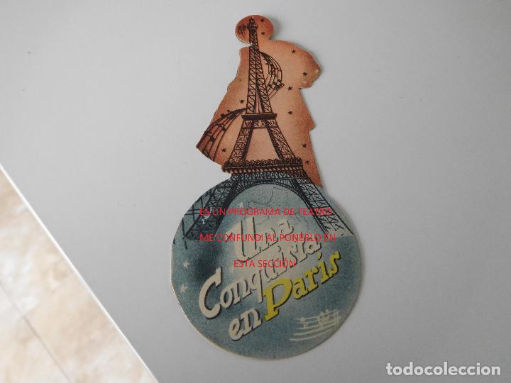 Coleccionismo: Programa de teatro: Una conquista en Par&iacute;s - Foto 3