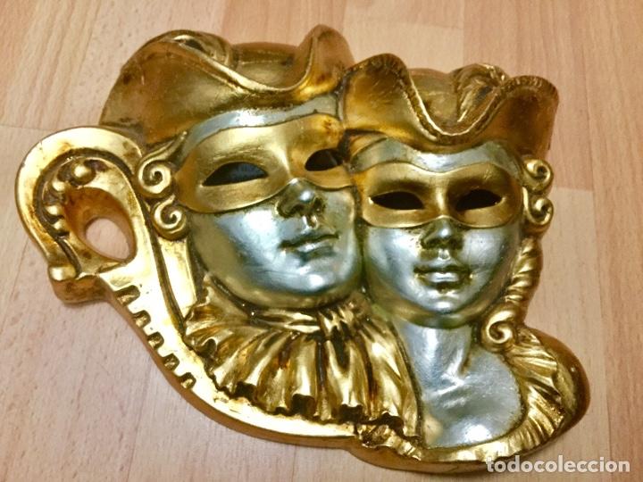 Collezionismo: M&aacute;scara NOBILI. Hoja oro y plata. Cer&aacute;mica. Grande NUEVA