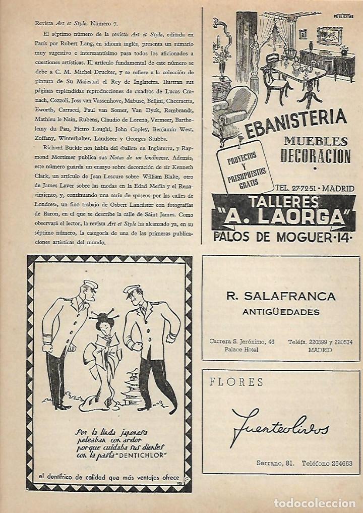 Collezionismo: A&Ntilde;O 1948 RECORTE PRENSA PUBLICIDAD DENTICLHOR DENTIFRICO TALLERES A LAORGA EBANISTERIA DECORACION