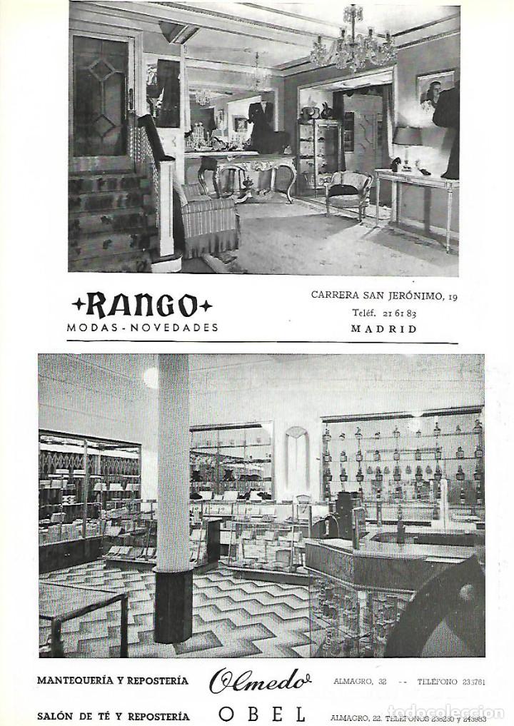 Collectionnisme: A&Ntilde;O 1948 RECORTEPRENSA PUBLICIDAD MUEBLE CAMA EDE PASTELERIA MONICO RANGO MODAS OLMEDO OBEL SALON TE