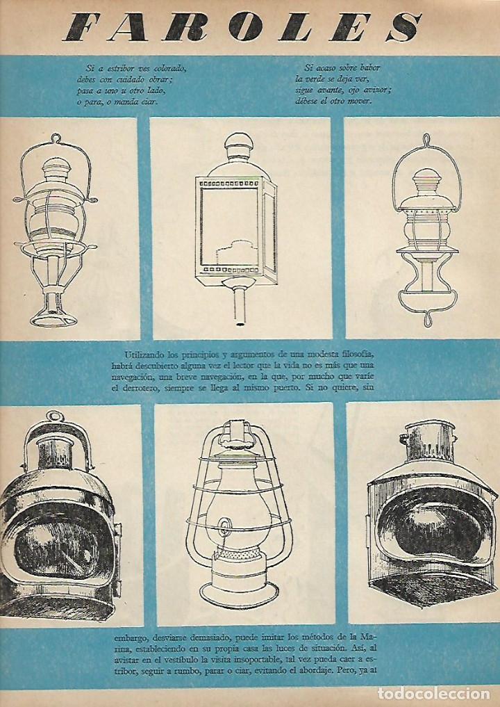 Collectionnisme: A&Ntilde;O 1948 RECORTE PRENSA FAROLES MARINEROS FAROL MARINA