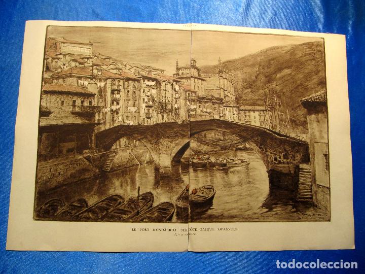 Coleccionismo: L&Aacute;MINA DE ONDARROA. LE PORT D'OND&Auml;RROA SUR C&Ocirc;TE BASQUE ESPAGNOLE. REVISTA L'ILLUSTRATION, 1926.