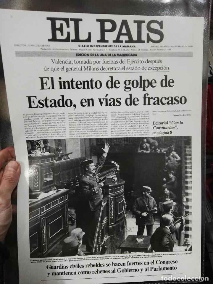 Coleccionismo: Reproduccion en cartulina portada el pais 23 f