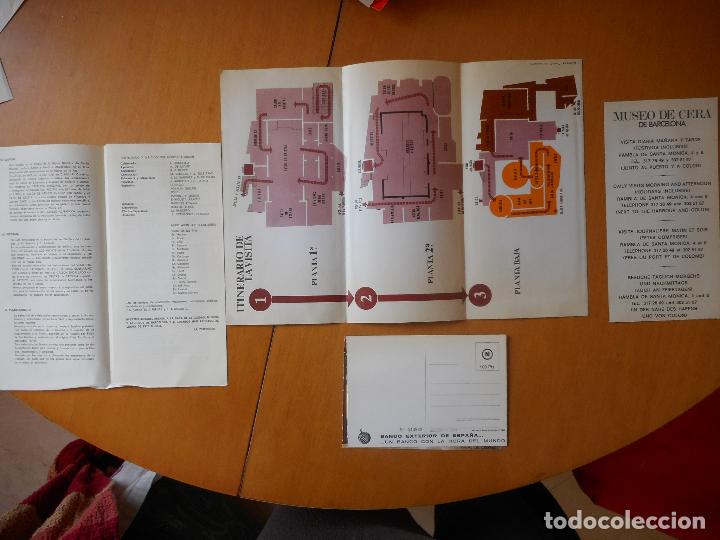 Coleccionismo: Lote 4 documentos Museo de Cera de Barcelona. Plano, edificio, publicidad y tarjeta postal. A&ntilde;o 1975 - Foto 2