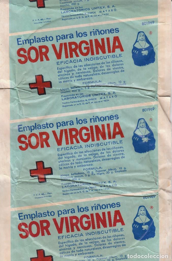 Parche sor virginia. emplasto para los riñones. - Vendido en Venta