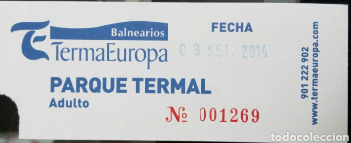 Coleccionismo: ENTRADA TERMA BALNEARIO DE ARNEDILLO - Foto 1