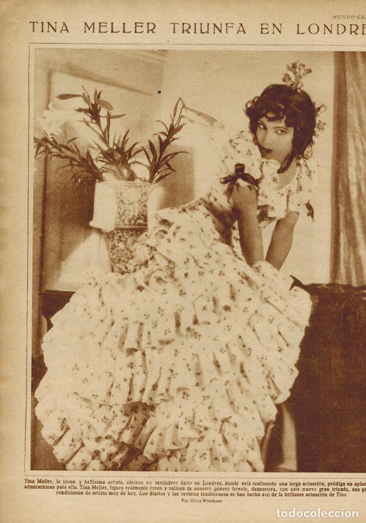 Collezionismo: A&Ntilde;O 1929 RECORTE PRENSA TINA MELLER TRIUNFA EN LONDRES FLAMENCO ARTISTA TEATRO CUPLE CANTANTE