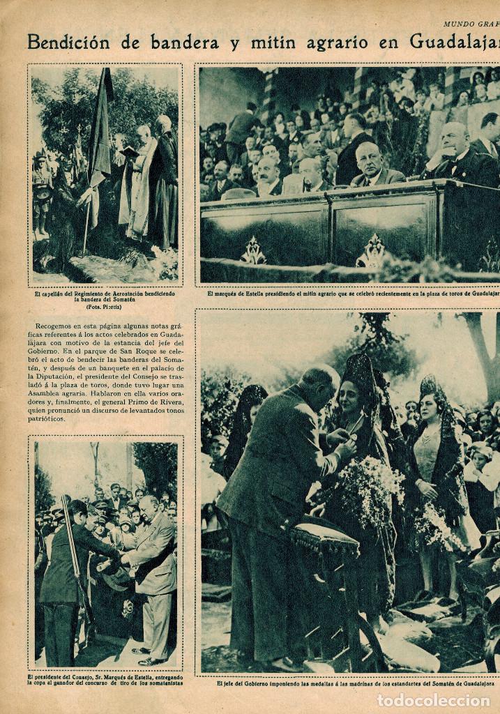 Collectionnisme: A&Ntilde;O 1929 RECORTE PRENSA GUADALAJARA BENDICION BANDERA SOMATEN MARQUES DE ESTELLA MITIN AGRARIO