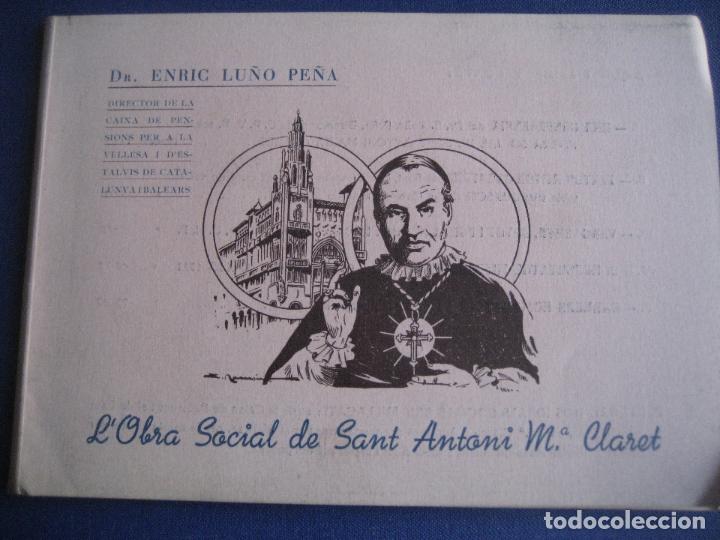 Coleccionismo: Sant Antoni M&ordf; Claret. Obra Social. Dr. Enric Lu&ntilde;o Pe&ntilde;a. 1954