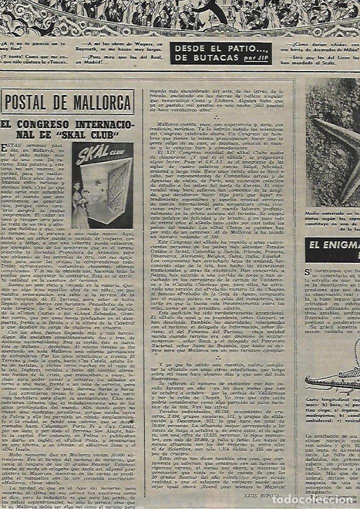 Collezionismo: A&Ntilde;O 1953 RECORTE PRENSA MALLORCA CONGRESO INTERNACIONAL DE SKAL CLUB DENTIFRICO ANTICARIOL