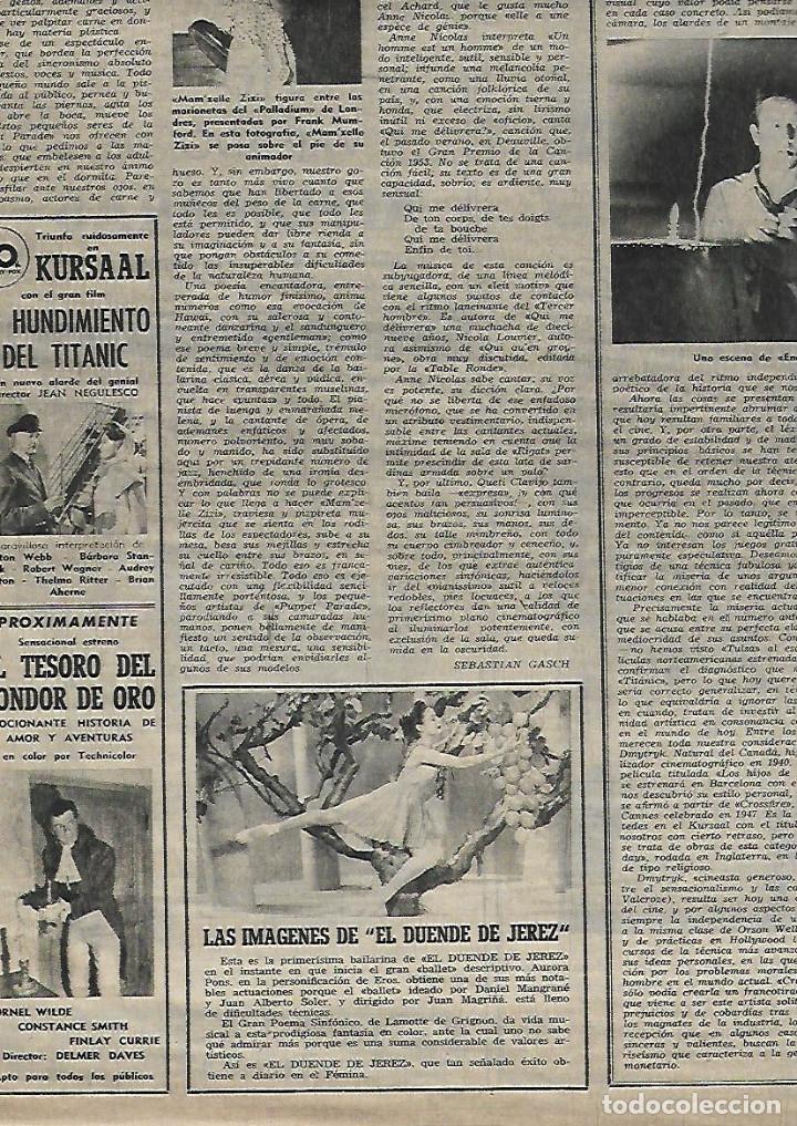 Collezionismo: A&Ntilde;O 1953 RECORTE PRENSA DANZA BALLET AURORA PONS EN EL DUENDE DE JEREZ