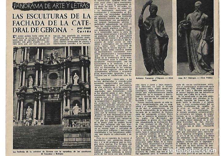 Collezionismo: A&Ntilde;O 1960 RECORTE PRENSA ARTE ESCULTURA GIRONA LAS ESCULTURAS DE LA CATEDRAL DE GIRONA