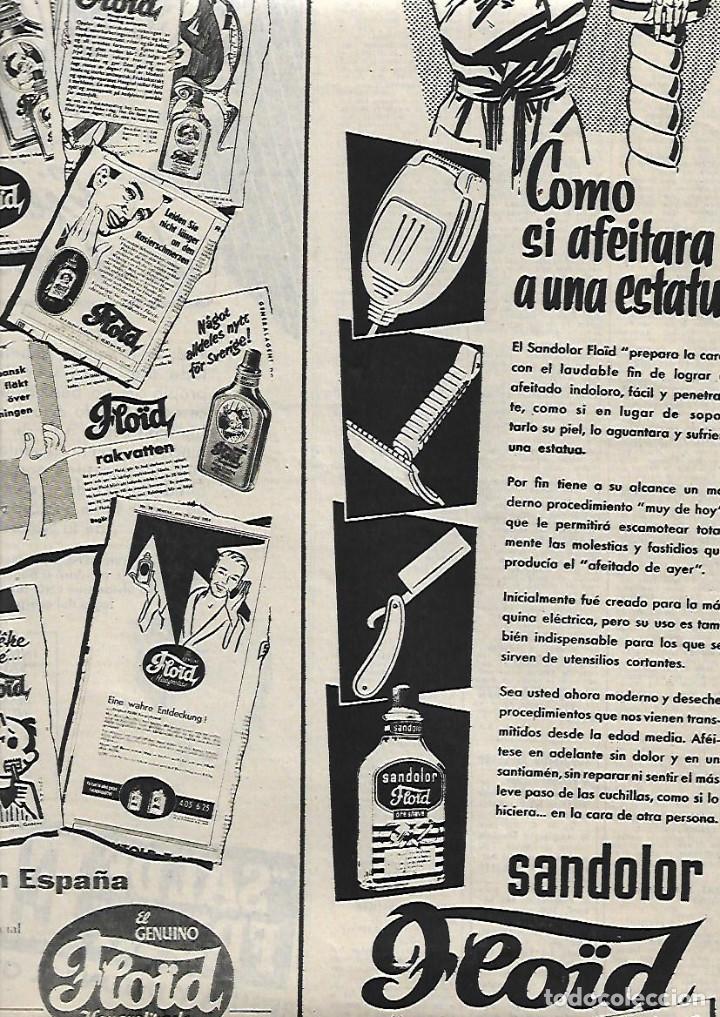 Collecting paper: A&Ntilde;O 1957 RECORTE PRENSA PUBLICIDAD PRODUCTOS FLOID AFEITADO