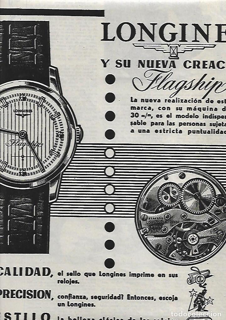 Collectionnisme: A&Ntilde;O 1957 RECORTE PRENSA PUBLICIDAD RELOJ LONGINES FOSGLUTEN ALIMENTO ESPECIFICO DEL CEREBRO