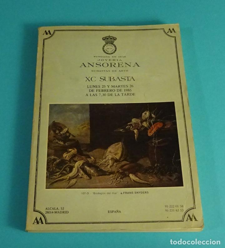 Coleccionismo: ANSORENA. CAT&Aacute;LOGO XC SUBASTA. 1985 - Foto 1