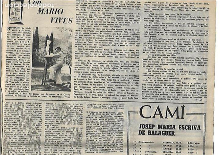Collezionismo: A&Ntilde;O 1955 RECORTE PRENSA PINTURA MARIO VIVES