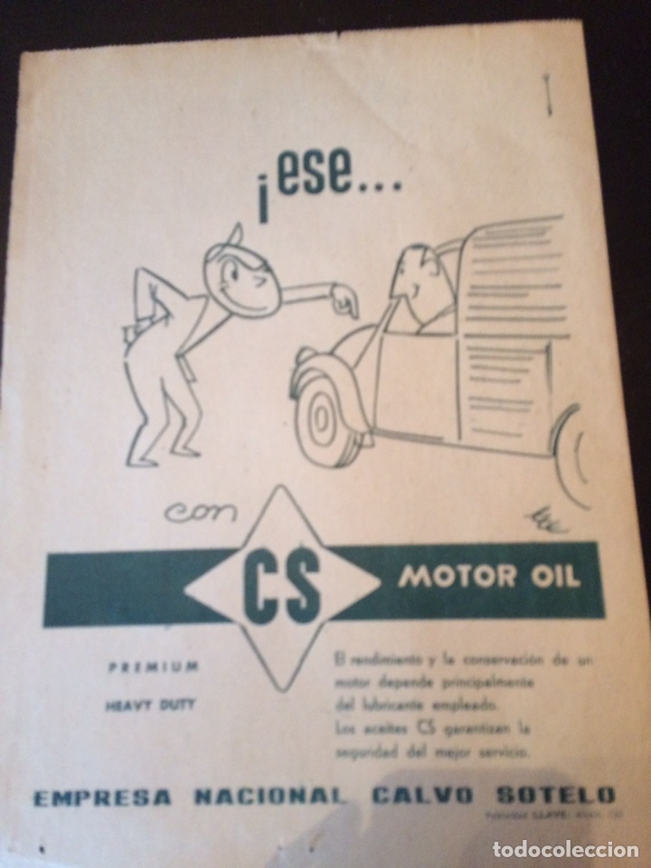 Sammeln: Publicidad aceite Empresa nacional calvo sotelo CS autom&oacute;vil