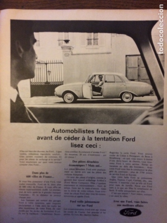 Collezionismo: Publicidad autom&oacute;vil Ford de 1963