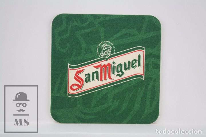 Coleccionismo: Posavasos Publicitario - Cerveza San Miguel - Medidas 9 x 9 cm