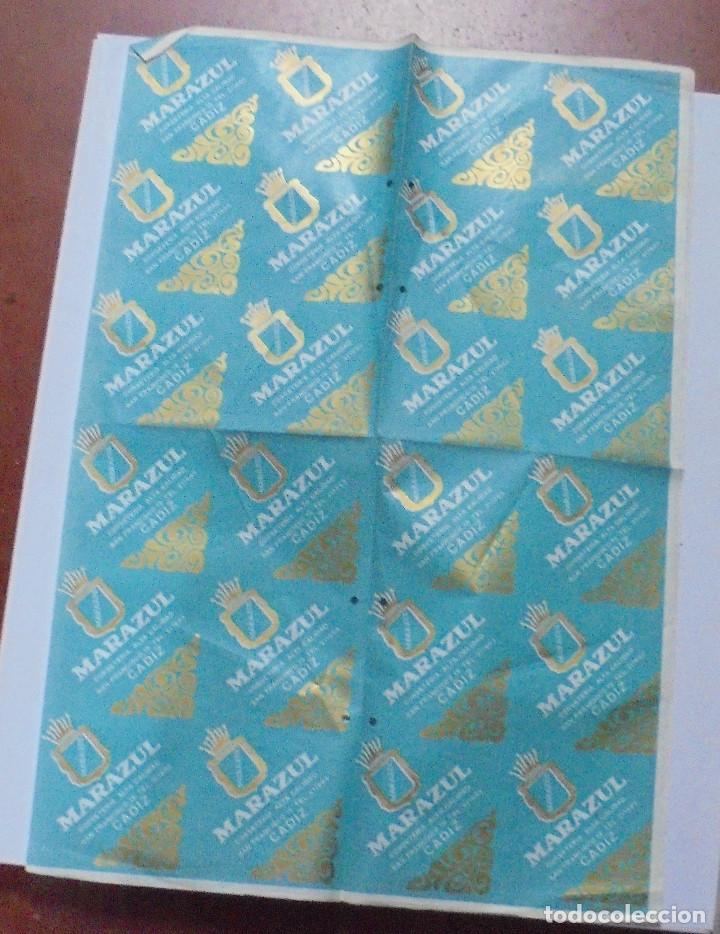 Coleccionismo: PLIEGO DE PAPEL. MARAZUL. CORSETERIA ALTA CALIDAD. CADIZ. 86 X 62