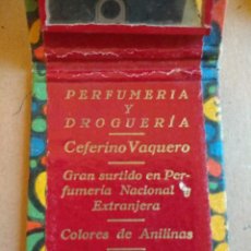 Coleccionismo: ANTIGUO ESPEJO DE BOLSO CON PUBLICIDAD DE PERFUMERIA C/ FUENCARRAL 137 MADRID