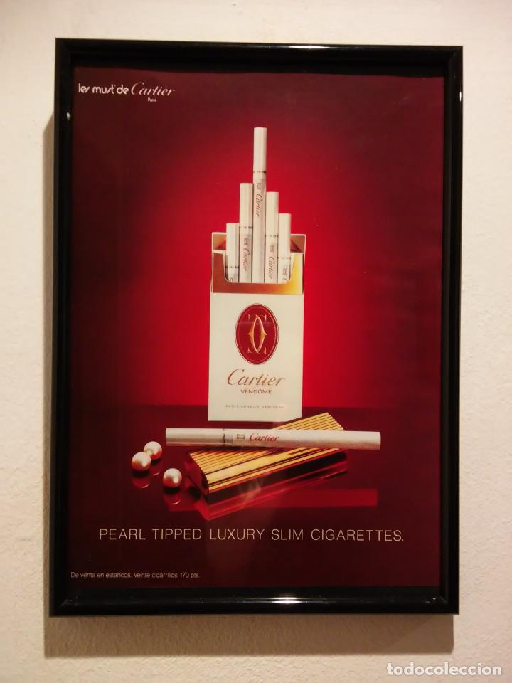 Coleccionismo: ANTIGUO ANUNCIO ENCARTONADO -A4- CIGARILLOS CARTIER - TABACO - A&Ntilde;OS 70