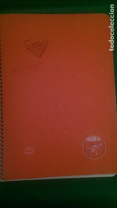 Coleccionismo: ANTIGUA LIBRETA ESCOLAR MANUSCRITO &laquo;PROGRESO&raquo; COLOR ROJO