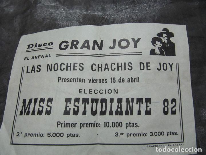 Coleccionismo: DISCO GRAN JOY-EL ARENAL-LAS NOCHES CHACHIS DE JOY-MISS ESTUDIANTE 82-MALLORCA