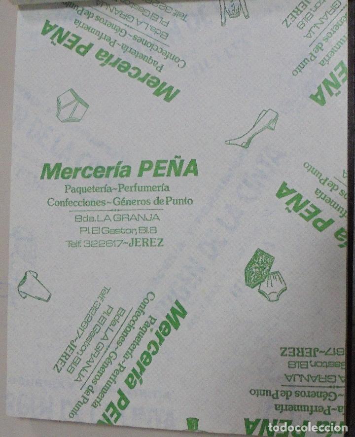 Collezionismo: PLIEGO DE PAPEL. MERCERIA PE&Ntilde;A. PAQUETERIA, PERFUMERIA, CONFECCIONES. JEREZ, CADIZ. 35 X 28CM