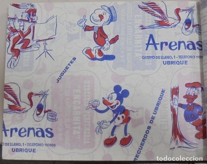 Collecting paper: PLIEGO DE PAPEL. JUGUETES, ROPA DE BEBE, RECUERDOS. ARENAS. UBRIQUE. 35 X 28CM