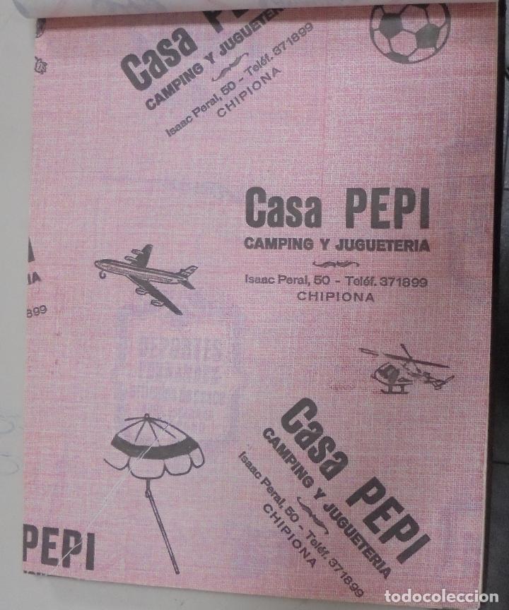 Coleccionismo: PLIEGO DE PAPEL. CASA PEPI. CAMPING Y JUGUETERIA. CHIPIONA, CADIZ. 35 X 28CM