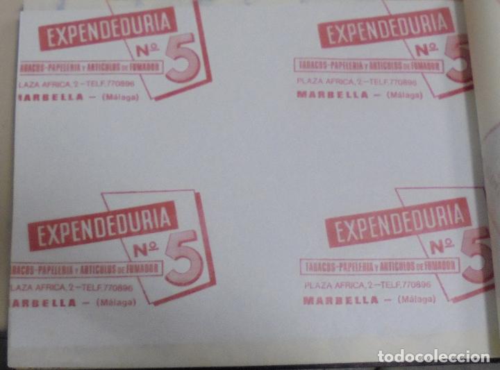 Coleccionismo: PLIEGO DE PAPEL. TABACOS, PAPAELERIA Y ARTICULOS DEL FUMADOR. EXPENDEDURIA N&ordm; 5. MARBELLA. 35 X 28CM