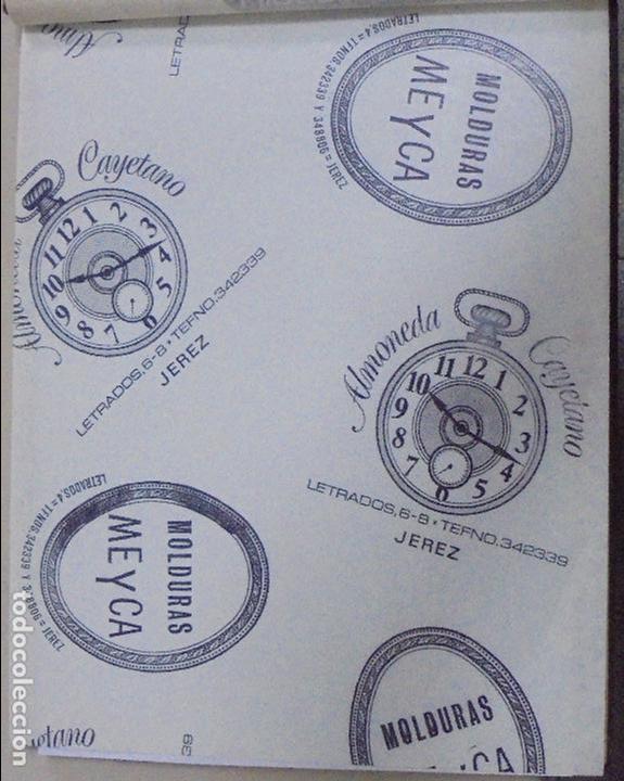 Coleccionismo: PLIEGO DE PAPEL. MOLDURAS MEYCA. ALMONEDA CAYETANO. JEREZ, CADIZ. 35 X 28CM
