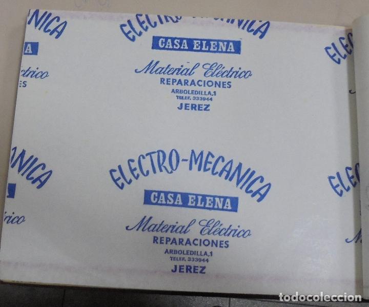 Coleccionismo: PLIEGO DE PAPEL. ELECTRO-MECANICA. CASA ELENA. MATERIAL ELECTRICO. JEREZ, CADIZ. 35 X 28CM